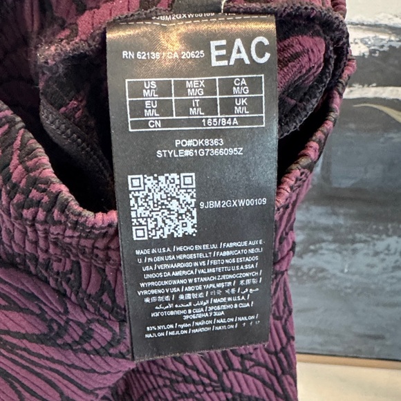 Marciano Black and Purple Patterned Mini Dress - Picture 3 of 5